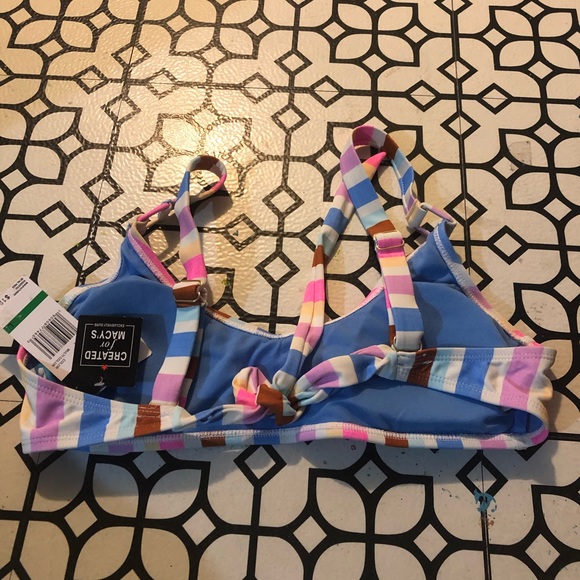 CALIFORNIA WAVES Juniors' Ring Bralette Bikini Top-US Size L - Picture 5 of 5